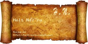 Helt Nóra névjegykártya