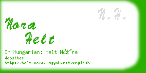 nora helt business card